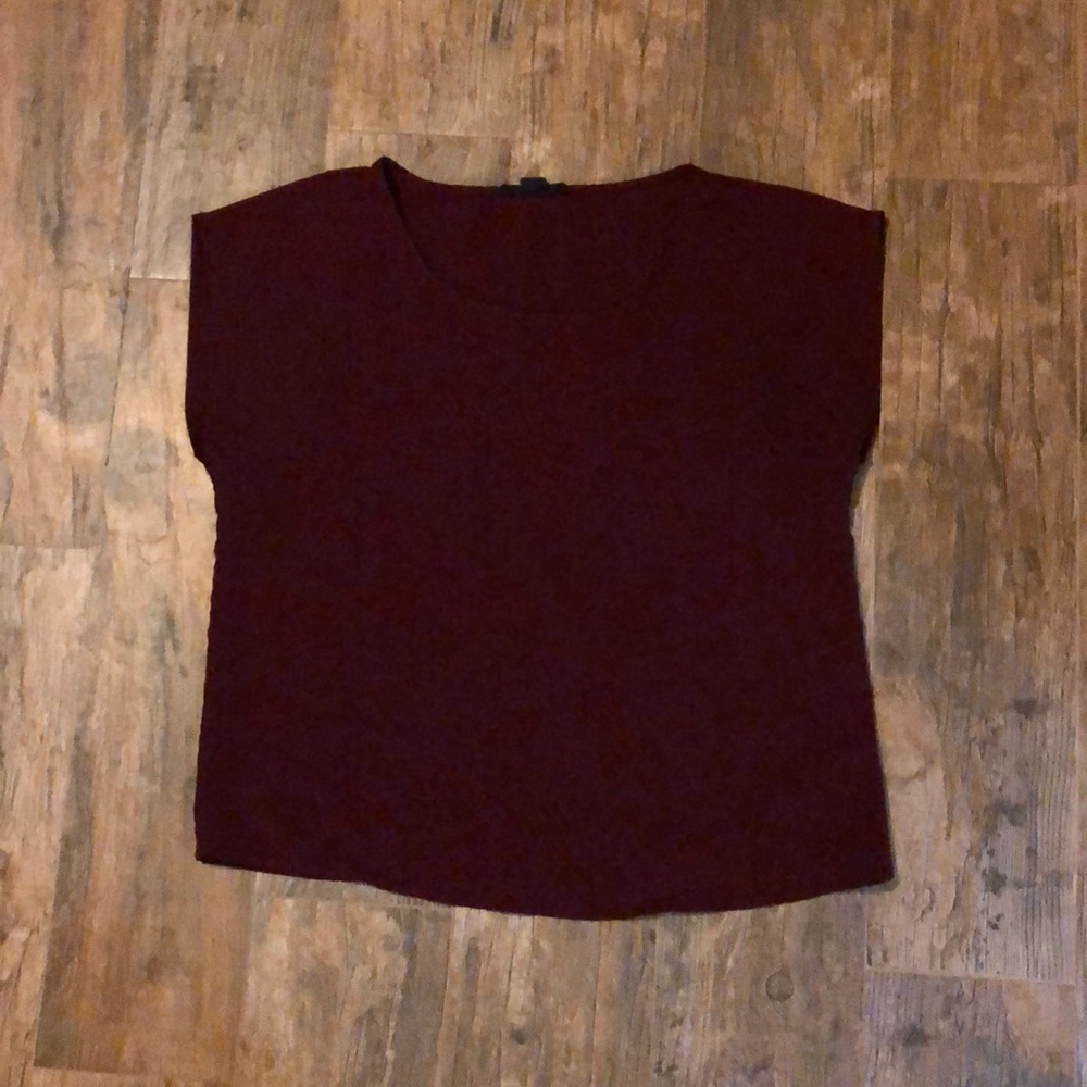 Forever 21 maroon boxy tee